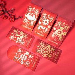 Fine paper hot stamping red envelope